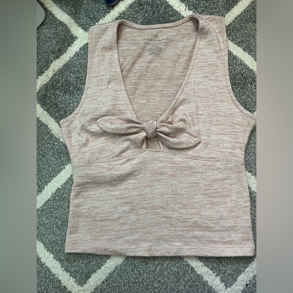 American eagle dressy tank top it’s very cute for everyday and going out!